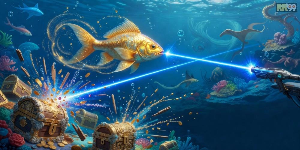 Minh họa gameplay Cá Vàng Thần Tài trong game bắn cá online 69vn