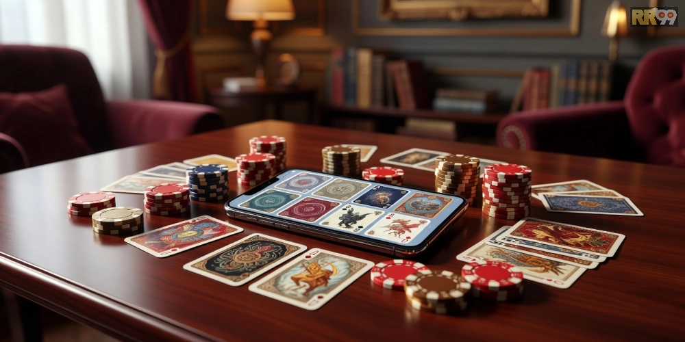 Khái niệm tải game bài 69vn được minh họa qua giao diện ứng dụng hiện đại và các trò chơi phổ biến