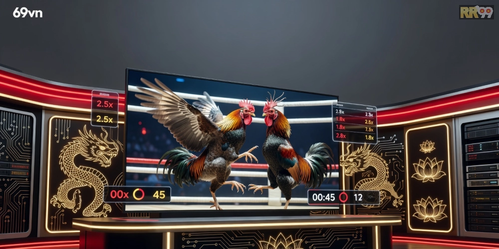 Caption mô tả khái niệm trực tiếp đá gà hôm nay 69vn qua hình ảnh minh họa nền tảng streaming